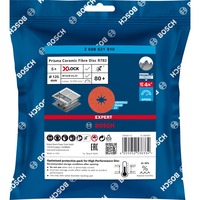 Bosch Professional X-LOCK Expert R782 Prisma Ceramic Fiberschleifscheibe, Ø 125mm, K80 5 Stück, Bohrung 22,23mm