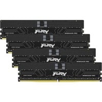 Kingston FURY DIMM 128 GB DDR5-5600 (4x 32 GB) Quad-Kit ECC, Arbeitsspeicher schwarz, KF556R36RBK4-128, Renegade PRO, Registered, INTEL XMP