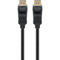 goobay Essential Kabel DisplayPort Stecker > DisplayPort Stecker, 8K / 120Hz schwarz, 2 Meter, 40 Gbit/s, DisplayPort 2.0 / 2.1