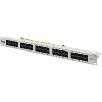 Digitus CAT 3 ISDN Patch Panel, ungeschirmt, 50 Port, Patchpanel grau, 1 HE