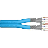 Digitus Professional Cat.6a U/FTP Verlegekabel Duplex, Eca blau, 100 Meter Rolle