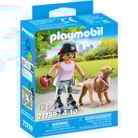 PLAYMOBIL 71739 My Life Inlinerin mit Retriever, Konstruktionsspielzeug 