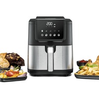 Rommelsbacher Heißluftfritteuse FRH 1500 XL schwarz/edelstahl, 1.500 Watt, Korb 5 Liter