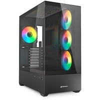 Sharkoon AK6 RGB , Tower-Gehäuse schwarz, Tempered Glass x 2