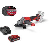 EINHELL Professional Akku-Winkelschleifer AXXIO 18/125, 18Volt rot/schwarz, Li-Ion Plus Akku 4,0Ah