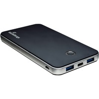 MediaRange Powerbank 10.000 mAh schwarz/silber, Power Delivery Schnellladetechnologie