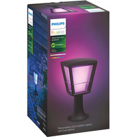 Philips White & Color Ambiance Econic Outdoor Sockelleuchte, LED-Leuchte schwarz