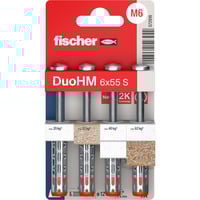 fischer Hohlraumdübel DuoHM 6x55 S TX 4 Stück, mit Panhead-Schraube