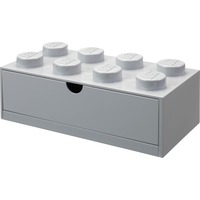 Room Copenhagen LEGO Schreibtischschublade 8 , Aufbewahrungsbox grau, Noppen