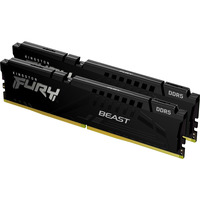 Kingston FURY DIMM 64 GB DDR5-5200 (2x 32 GB) Dual-Kit, Arbeitsspeicher schwarz, KF552C40BB2K2-64, Beast, INTEL XMP, AMD EXPO