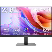 Koorui E2411H, LED-Monitor 60.5 cm (23.8 Zoll), schwarz, FullHD, IPS, HDMI, VGA, Adaptive-Sync, 120Hz Panel