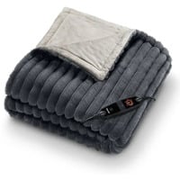 Beurer Wärmezudecke HD 82 Stockholm, Heizdecke grau, 130 x 180 cm
