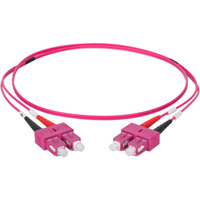 Digitus LWL Patchkabel, Duplex, SC > SC Stecker, Multimode OM4 violett, 1 Meter