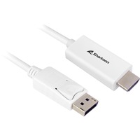 Sharkoon Adapterkabel Displayport 1.2 > HDMI 4K weiß, 1 Meter