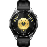 Huawei Watch GT 6 46mm (Atum-B19F), Smartwatch schwarz, schwarzes Fluorelastomerarmband