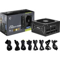 MSI MAG A750GLS PCIE5, PC-Netzteil schwarz, 1x 12VHPWR, 4x PCIe, Kabelmanagement, 750 Watt