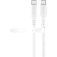 goobay USB 2.0 Silikonkabel weiß, USB-C Stecker > USB-C Stecker weiß, 1,5 Meter, PD 60 Watt