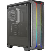 Aerocool Skyline ARGB, Tower-Gehäuse schwarz, Seitenteil aus Acryl