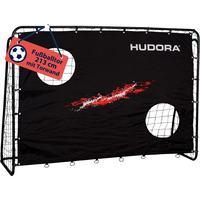 HUDORA Fußballtor Trainer mit Torwand schwarz, Motiv Goal