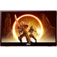 AOC GAMING 16G3, Gaming-Monitor 40 cm (16 Zoll), schwarz/rot, FullHD, IPS, AMD Free-Sync, Tragbarer Monitor, 144Hz Panel
