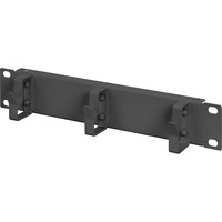 Digitus 10" Rangierpanel für Netzwerk- und Serverschränke, Kabelführung schwarz, 3 Ringe, 1HE
