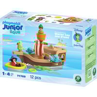 PLAYMOBIL 71769 Junior & Disney: Peter Pans Piratenschiff mit Wasserspritzspaß, Konstruktionsspielzeug 