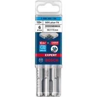 Bosch Expert Hammerbohrer SDS-plus-7X, Ø 6mm, 10 Stück Arbeitslänge 50mm