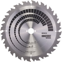 Bosch PRO Construct Wood Kreissägeblatt, Ø 315mm, 20Z Bohrung 30mm, für Tischkreissägen