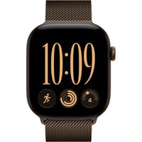 Apple Watch Series 12, Smartwatch bronze, Aluminium, 46 mm, Milanaise Armband Dunkelbronze S/M, Cellular