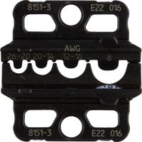 GEDORE Crimpeinsatz-Set für unisolierte Quetschverbinder (8151-3), Crimpzange für Presszange CrimpMax-Flex Professional 8151