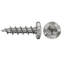 fischer Spanplattenschraube PowerFast II 3,5x20 Halbrundkopf TX 200 Stück, mit Vollgewinde, Edelstahl A2