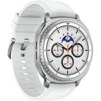 SAMSUNG Galaxy Watch8 Classic, Smartwatch weiß, 46mm, Bluetooth, Hybrid-Armband