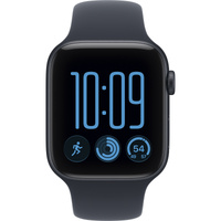 Apple Watch SE 3, Smartwatch schwarz, 44 mm, Sportarmband Navyblau S/M, Cellular