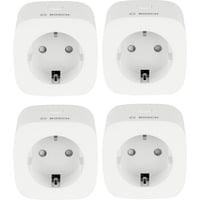 Bosch Smart Home Zwischenstecker Kompakt [+], Schaltsteckdose weiß, 4er Pack