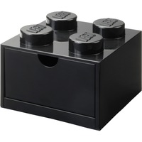 Room Copenhagen LEGO Schreibtischschublade 4 , Aufbewahrungsbox schwarz, Noppen
