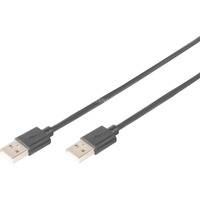 Digitus USB 2.0 Anschlusskabel USB-A (Stecker) > USB-A (Stecker) schwarz, 1 Meter