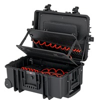 KNIPEX Werkzeugkoffer "Robust45 Move" 00 21 37 LE, Werkzeugkiste schwarz, Staub- und wasserdicht, flugtauglich