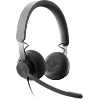 Logitech Zone Wired MS Teams, Headset grau/schwarz, Microsoft Teams zertifiziert, USB-A/C