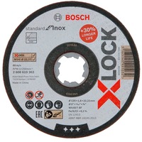 Bosch PRO Stainless Steel and Metal X-LOCK Trennscheibe, Ø 125mm Bohrung 22,23mm, WA 60 T BF, gerade