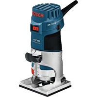 Bosch Kantenfräse GKF 600 Professional, Oberfräse blau, 600 Watt, Koffer