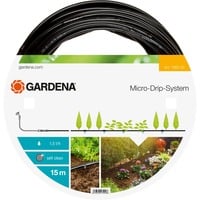 GARDENA Tropfrohr oberirdisch 4,6mm, Tropfer schwarz, 15 Meter