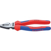 KNIPEX Kraft-Kombizange 02 02 200 blau, Mit Greifzonen für Flach- und Rundmaterial