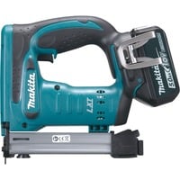 Makita Akku-Tacker DST221RTJ, 18 Volt, Elektrotacker blau/schwarz, 2x Li-Ionen-Akku 5,0Ah, im MAKPAC Gr.2