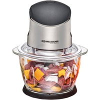 Rommelsbacher Zerkleinerer MZ 400 edelstahl/schwarz, 400 Watt, Glasbehälter 1 Liter