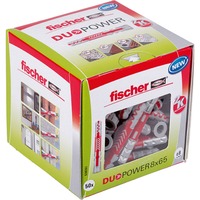 fischer Dübel DUOPOWER 8x65 LD hellgrau/rot, 50 Stück