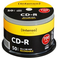 Intenso CD-R 700 MB, CD-Rohlinge 52fach, 50 Stück