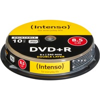 Intenso DVD+R DL 8,5 GB, DVD-Rohlinge 8fach, 10 Stück, bedruckbar