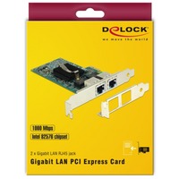 DeLOCK PCIe > 2 x Gigabit LAN, LAN-Adapter