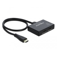 DeLOCK HDMI Splitter 1 x HDMI in > 2 x HDMI out 4K 60 Hz schwarz