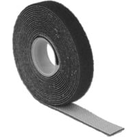 DeLOCK Klettband auf Rolle, 1 Meter x 13mm, Kabelbinder schwarz